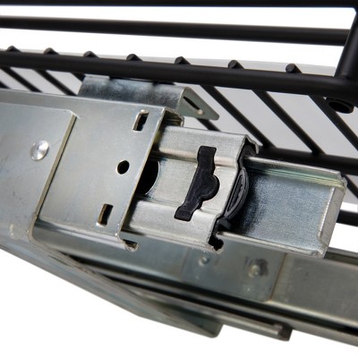 Black Dual-Slide Steel 2-Tier Pull-Out Storage Organizer