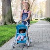 Adora Glittery Baby Doll Stroller with Light-Up Wheels & Medium Shade - Blue Glam - 2 of 4