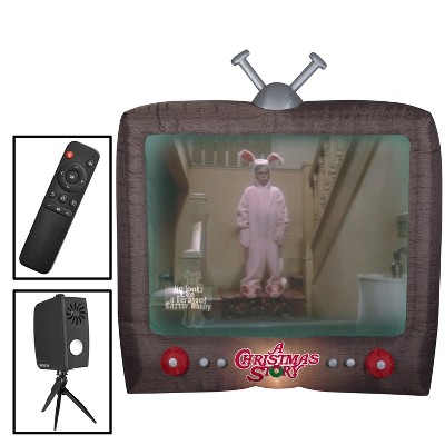 Gemmy Living Projection Christmas Airblown Inflatable A Christmas Story WB , 8 ft Tall, black