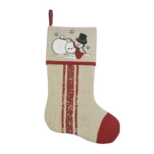 FIONECA Snowman Embroidered stocking - 1 of 1