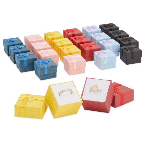 Juvale 24 Count Small Gift Boxes For Jewelry, Anniversaries, Weddings ...