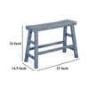 Royal Hampton 33" Wide Counter Height Bench | Trestle Legs with Footrests | Mahogany Wood Frame - 3 of 4