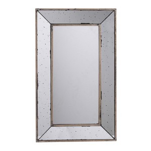 FONTOI Rectangle Wall Mirror Traditional Decorative Wood Frame Mirror for Living Room Bedroom Entryway or Hallway Display, Silver, 16.5"*1.4"*24" - 1 of 4