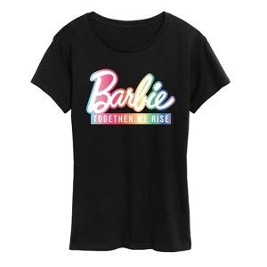 Women's - Barbie - Together We Rise Rainbow Short Sleeve Graphic T-Shirt - 1 of 4
