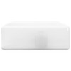 vidaXL Ceramic Bathroom Sink Basin with Faucet Hole White Square - 3 of 4