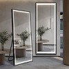 SEVOBAL Full Length Mirror with Lights Wide Standing Tall Full Body Mirror with Adjustable Placement for Bedroom, Black, 65"*21"*1.77" - 4 of 4