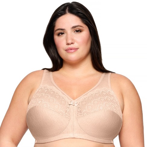 Glamorise Women's Full Figure MagicLift Moisture Café Heather Size 46F Gubq for sale online