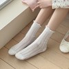 Alilang Women's Adorable Ruffled Lace-Up Socks Wicking Cotton for Casual Comfort 3 Pairs - 2 of 4