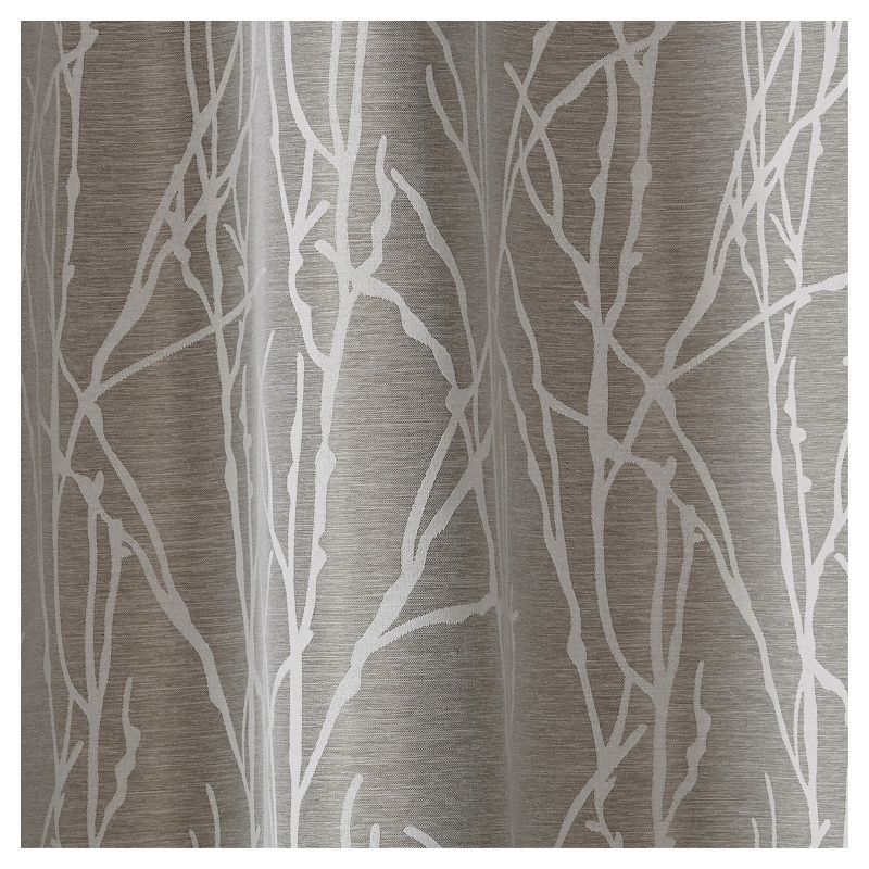 Set of 2 Finesse Faux Linen Room Darkening Window Curtain Panels - Exclusive Home, 4 of 6