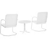 HomeStock Bates 3Pc Outdoor Metal Armchair Set with Side Table & 2 Armchairs - 4 of 4