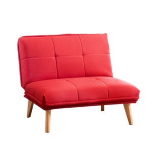 Toronto Fabric Convertible Chair Red - Abbyson Living
