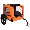 LAOTIES Foldable Dog Bike Trailer for Small Dogs And Cargo,Heavy Duty Dog Carrier with 16" Wheels,Hitch - 4 of 4