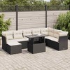 vidaXL Garden Sofa Set Black, Cream White - 2 of 4