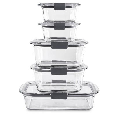 Rubbermaid Brilliance Food Storage Container, Medium Deep, 4.7 Cup, 2-Pack