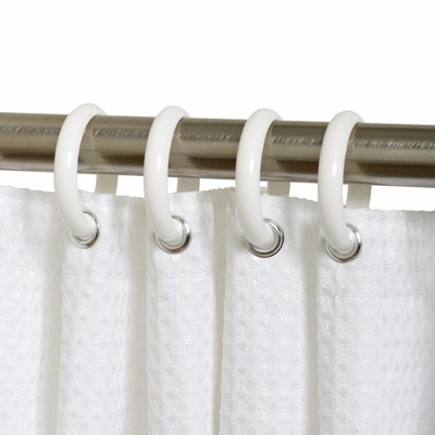 Zenna Home - Shower Curtain Rings - Plastic - White - 12 Pack