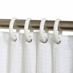 Zenna Home - Shower Curtain Rings - Plastic - White - 12 Pack - 1 of 1