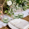 Attop Glass Tealight Candle Holders Set of 12, Cute Votive Candle Holder for Table Centerpieces (2.2'' x 1.4'', Green) - 3 of 4