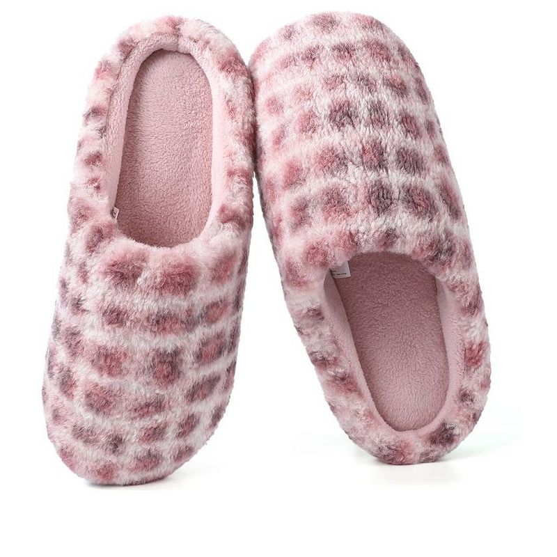 Womens Fuzzy Slippers Comfort Fluffy Slip-on House Slippers, 5 of 7