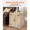 VEVOR Farmhouse End Table, Rectangle PE Rattan Woven Wood Coffee Table, 24-Inch Modern Boho Style Storage Coffee Table with Retro Metal Hinges - 3 of 4