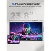 UPERFECT 23.8" 120Hz Portable Monitor 1080P 180° Adjustable stand & VESA, HDMI USB C Gaming Display - 3 of 4