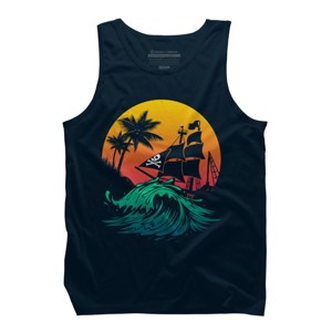 Men's Design By Humans Welcome summer from pirates By NLKart Tank Top - 1 of 2