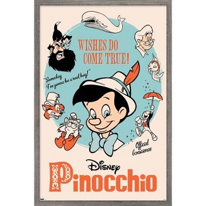 Trends International Disney Pinocchio: 85th - Wishes Do Come True Framed Wall Poster Prints - 1 of 4