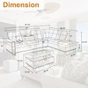 3-Piece L-Shaped Combination Sofa Set, Ginger Semi Pu Synthetic Leather Sofa - 4 of 4