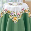 Collections Etc Colorful Pansies Table Topper - image 2 of 3