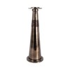 Modern Glass and Aluminum Pillar and Taper Holder with Sculptural Metallic Form - 4 of 4