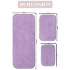 Radiant Bathroom Rugs Set, Washable Rug, Extra Soft and Absorbent bath Rug, Bath Mat Set, Bath Floor Mat Non-Slip, 3 Pcs Set with Runner, Purple - 3 of 4