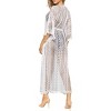 LA LEELA Women's Beach Casual Summer Vacation Beachwear Bathing Suit Loose Beach Dress Relaxed Parties Cover Up - 4 of 4