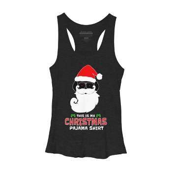 Women's Design By Humans This Is My Christmas Pajama Shirt Gamer Video Game Santa By TELO213 Racerback Tank Top