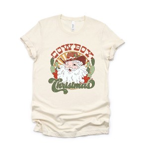Simply Sage Market Women's Cowboy Christmas Short Sleeve Graphic Tee - 1 of 4