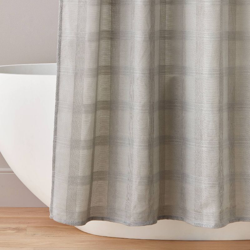 Washed Square Shower Curtain - Hearth & Hand™ with Magnolia, 4 of 5