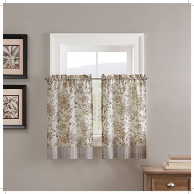 Set fo 2 36"x52" Lucchese Window Tiers Off White - Waverly