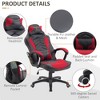 TiramisuBest 6-Point Vibrating Gaming Chair, 5 Modes, Racing Style, Heated, Red Faux Leather - 2 of 4