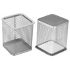 Unique Bargains Metal Large Capacity Square Desk Accessories Mesh Pen Holders - 3 of 4