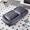 63.18" Folding Floor Sofa Chair with 5 Adjustable Positions,Flannelette Lounge Seat for Gaming,Meditation and Relaxation-The Pop Home - 2 of 4