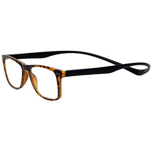 Reading glasses with store magnetic front