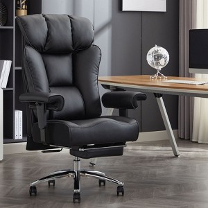 Efomao Ergonomic Office Chair 450LBS with Foot Rest, High Back PU Leather Executive Chair with Lumbar Support and Adjustable Armrests - 1 of 4