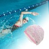 Unique Bargains PU Lace Lace Swimming Cap 1 Pc - 2 of 4