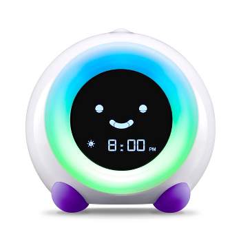 MELLA Ready To Rise Children's Sleep Trainer Night Light and Sleep Sounds Machine Alarm Clock Bright Purple - LittleHippo