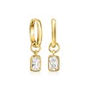 Ross-Simons 2.20 T. T.W. Simulated Multi-Gemstone and 1.10 ct. t.w. CZ Jewelry Set: 18kt Gold Over Sterling Hoop Earrings With 3 Pairs Of - 3 of 4