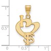 Black Bow Jewelry 14k Yellow Gold Plated Sterling Silver Florida State Seminoles NCAA Large Pendant - 2 of 3