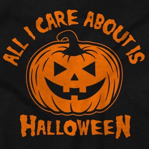 All I Care About is Halloween Pumpkin Baby Romper Boys or Girls Brisco Brands - 1 of 4
