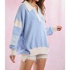 Women's Collared Oversized Sweater - Peach Love - 2 of 3