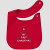 Carter's Just One You®️ Baby My First Christmas Bib - Red - 2 of 4