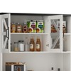 Belord 71" Farmhouse Kitchen Pantry Cabinet with Doors, Microwave Stand, Hutch and Built-in Charging Station for Dining Room Storage - 4 of 4