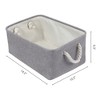 REGALWOVEN Cotton Collapsible Lightweight Sturdy Open Storage Bins 3 Pcs - 4 of 4