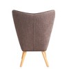 Accent Chair with Ottoman Set, Mid Century Modern Fabric Armchair with Splicing Cloth, Solid Wood Frame, Comfy Lounge Chair for Living Room - 4 of 4